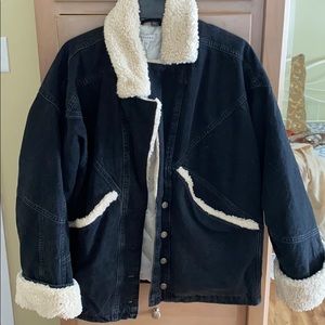 Topshop Sherpa denim jacket